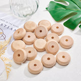 Wooden Wheels, DIY Wooden Crafts Toy Accessories, BurlyWood, 48.5x16.5mm, Hole: 8.5mm