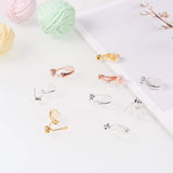 DIY Earring Making, with Brass Clip on Earring Converter, Earring Components and Plastic Ear Clip pad, Mixed Color, 7.4x7.2x1.7cm