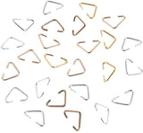 Iron Triangle Rings, Buckle Clasps, Fit For Top Drilled Beads, Webbing, Strapping Bags, Antique Bronze & Golden & Silver & Platinum & Light Gold, 6x9.5x0.8mm, 5colors, 320pcs/color, 1600pcs/box