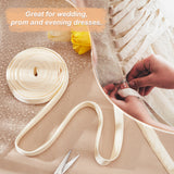 Polyester Satin Cord, for Women's Wedding Dress Zipper Replacement, Beige, 3500x16x1mm