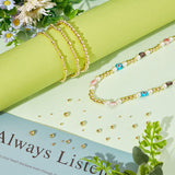 300Pcs 5 Styles Brass Beads, Long-Lasting Plated, Rondelle, Golden, 2~6x1.5~5mm, Hole: 0.8~1.6mm, 60pcs/style