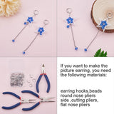 304 Stainless Steel Leverback Earring Settings, with Loop, Stainless Steel Color, 14.5x12x2mm, Hole: 1mm, 50pcs/box, Square Plastic Bead Storage Container: 6.8x5.2x1.1cm