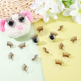 Acrylic Doll Eyelashes, Doll Eye Make Up Accessories, for Doll DIY Craft Making, Coconut Brown, 21x1mm, 20pcs/box