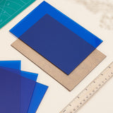 Transparent Acrylic Sheet, Rectangle, for Craft Picture Frame Display Project, Blue, 180x120x3mm
