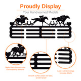 Sports Theme Iron Medal Hanger Holder Display Wall Rack, with Screws, Equestrian Pattern, 150x400mm