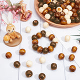 150 Pcs 3 Colors Wooden Beads, DIY Accessories for Handmade Beads Strands Making, Large Hole Beads, Rondelle, Mixed Color, 50pcs/color