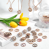 Wood Cabochons, Ring with Number, BurlyWood, 25x2.5mm, 30pcs/bag