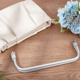 2Pcs Aluminum Bag Handle, Bag Replacement Accessories, Silver Color Plated, 9.5x25x2cm