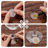 24Pcs Transparent Blank Acrylic Wine Glass Charms, with Brass Hoop Earring Findings, Flat Round, Clear, 59mm, 24pcs/set