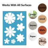 Acrylic Earring Handwork Template, Card Leather Cutting Stencils, Deep Sky Blue, Snowflake Pattern, 130x90x2mm, 2pcs/set