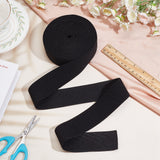 Nylon Flat Elastic Rubber Band, Twill Print stretchy Webbing Band, Garment Sewing Accessories, Black, 40mm, about 5.9~6.25 yards/bag