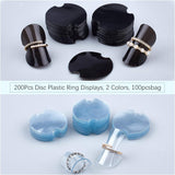 Disc Plastic Ring Displays, Mixed Color, 38.5x0.8mm, 100pcs/bag, 2 colors, 1bag/color, 2bags/set