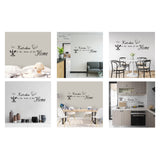 PVC Quotes Wall Sticker, for Stairway Home Decoration, Black, 23x55cm