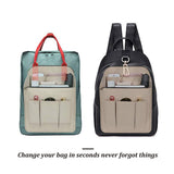 Felt Backpack Organizer Insert, Rucksack Bag Accessories, with Iron Zipper, Rectangle, Slate Blue, 36.5x29x3cm