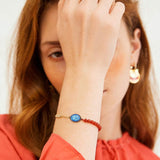 DIY Link Making, Tibetan Style Alloy Link Cabochon Bezel Settings and Transparent Glass Cabochons, Flat Round, Mixed Color, 10.8x7.4x1.8cm, 64pcs/box