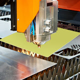 Rectangle FR-4 Fiberglass Sheet, Inflaming Retarding Fiberglass Board, Yellow Green, 333x298x1.5mm