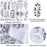 Bohemia Style Water Soluble Fabric, Wash Away Embroidery Stabilizer, Flower, 300x212x0.1mm, 2 sheets/bag