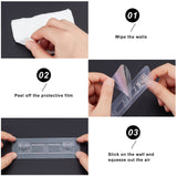 6Pcs Plastic Layer Support, Rectangle, for Closet, Clear, 120x40x18mm, Hole: 4mm