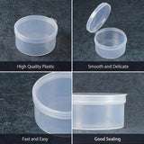 Plastic Bead Containers, Column, Clear, 5.2x2.8cm, capacity: 35ml, 12pcs, Carton: 20x13x8cm