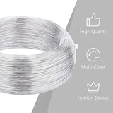 Round Aluminum Wire, for Jewelry Making, Silver, 22 Gauge, 0.6mm, about 918.63 Feet(280m)/250g