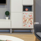 3 Sheets 3 Styles Flower PVC Waterproof Decorative Stickers, Self Adhesive Floral Decals for Furniture Decoration, Flower, 300x150mm, 1 sheet/style