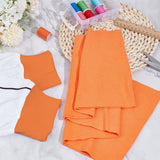 Cotton Ribbing Fabric for Cuffs, Waistbands Neckline Collar Trim, Dark Orange, 650x235x1mm