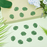 Baking Painted Alloy Pendants, Tropical Leaf Charms, for DIY Accessories, Lead Free & Cadmium Free, Monstera Leaf, Medium Sea Green, 21x17x1mm, Hole: 1.6mm, 50pcs/box