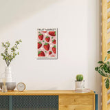 Vintage Metal Iron Tin Sign Poster, Wall Decor for Bars, Restaurants, Cafes Pubs, Rectangle, Strawberry, 300x200x0.5mm, Hole: 5x5mm