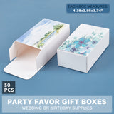 Fold Box Cardboard Gift Boxes, for Bridal Birthday Party Christmas, Rectangle, White, Box Size: 3.5x5.2x9.5cm