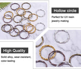Tibetan Style Linking Rings, Circle Frames, Lead Free & Nickel Free, Mixed Color, 22x1.5mm, Inner Diamerer: 18.5mm, 4colors, 50pcs/color, 200pcs/box