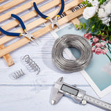 DIY Jewelry Making Finding Kit, Including Plastic Rubber Protective Sleeve Aluminium Wire Cover, Covered Aluminum Wire, Silver, Wire: 10 Gauge, 2~2.5mm, 25m/bag