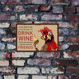 Rectangle Metal Iron Sign Poster, for Home Wall Decoration, Rooster Pattern, 200x300x0.5mm