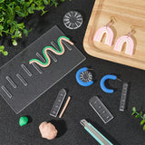 Snowflake & Arch Shape Polymer Clay Earring Charms Guide, Acrylic Cutters for Polymer Clay Jewelry Making, Clear, 18~56.5x7.8~39.5x0.5~6mm