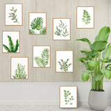 Chemical Fiber Oil Canvas Hanging Painting, Home Wall Decoration Accessories, Leaf Pattern, 250x200mm, 9pcs/set