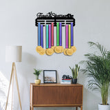 Fashion Iron Medal Hanger Holder Display Wall Rack, with Screws, Word Figure Skating, Ice Skating Pattern, 150x400mm