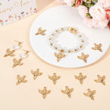 14Pcs 304 Stainless Steel Pendants, Angel, Real 18K Gold Plated, 23x20x2.5mm, Hole: 2mm