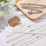 20Pcs 2 Style 304 Stainless Steel Cable Chains Necklaces Set for Men Women, Golden & Stainless Steel Color, 17.7~19.69 inch(45~50cm), 10Pcs/style