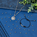 304 Stainless Steel Beads, Round, with Bead Container, Stainless Steel Color, 6mm, Hole: 2~3mm, about 100pcs/box