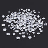 Cubic Zirconia Charms, Faceted, Flat Round, Clear, 7.4x7.2x1.7cm, 150pcs/box