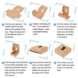 Foldable Kraft Paper Gift Boxes, Hollow Cat Pattern Handmade Soap Boxes, Square, Mixed Color, 8x8x3.2cm, 40pcs/set