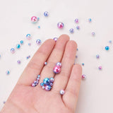 Imitation Pearl Acrylic Beads, No Hole/Undrilled Beads, Round, Colorful, 2.5~8mm; about 1163pcs/box