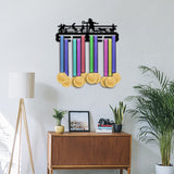 Sports Theme Iron Medal Hanger Holder Display Wall Rack, with Screws, Dog Pattern, 150x400mm