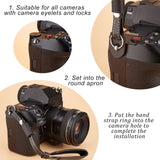 3Pcs 3 Colors PU Leather Camera Handles, Camera Wristlet Straps, Mixed Color, 230x11~22mm, 1pc/color