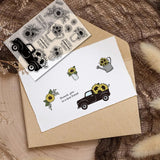 Custom PVC Plastic Clear Stamps, for DIY Scrapbooking, Photo Album Decorative, Cards Making, Stamp Sheets, Film Frame, Sunflower, 160x110x3mm