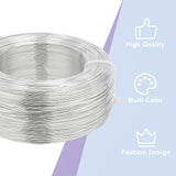 Round Aluminum Wire, for Jewelry Making, Silver, 20 Gauge, 0.8mm, about 984.25 Feet(300m)/500g