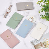 5Pcs 5 Colors Rectangle Imitation Leather Single Watch Storage Bag, Portable Travel Wrist Watch Pouches, Mixed Color, 13x7.3x0.8cm, 1pc/color