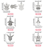 Tibetan Style Alloy Pendants, Angel, Antique Silver, 20x14x1mm, about 51pcs/set