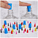 115Pcs 5 Style Solid Silicone Test Tube Seal Plug, Reusable Replacement Bottle Stopper, Lab Supplies, Tapered, Mixed Color, 16~26x4.5~17mm