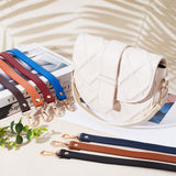 8Pcs 8 Colors PU Leather Bag Strap, with Alloy Swivel Clasps, Flat, Bag Replacement Accessories, Mixed Color, 37x1.85x0.3cm, 1pc/color