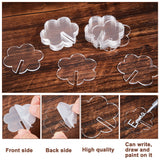 Flower Acrylic Wine Glass Charms Tag, Wine Glass Marker, for Wedding Party Decoration, Clear, 39x39.5x1.5mm